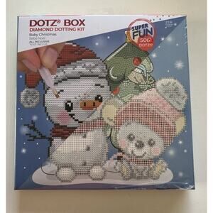 NEW Diamond Dotz Baby Christmas Snowman Diamond Art Box Kit 11” X 11” Sealed